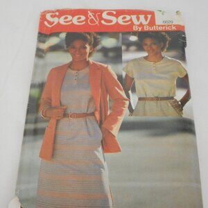 Vintage 1980s Butterick  6629 dress pattern
